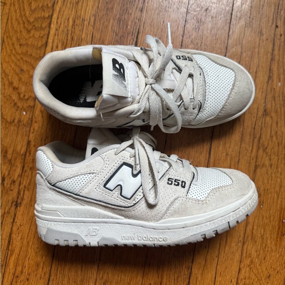 New Balance 550 Cream and Grey sneaker